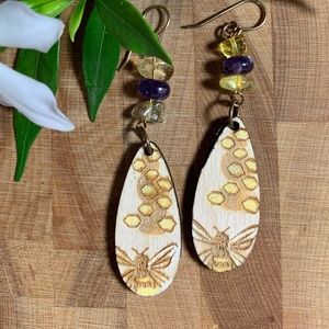 Amethyst/Citrine/Bumblebee earrings